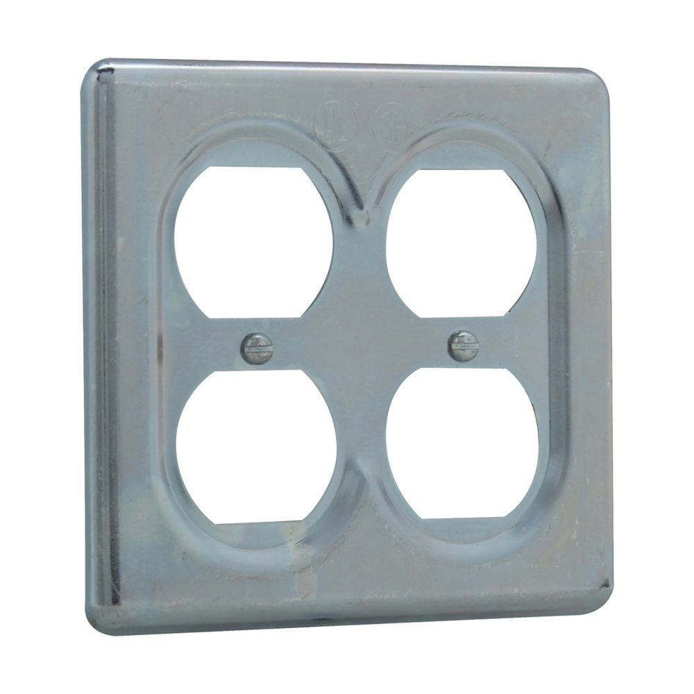 Crouse-Hinds S232 Duplex Receptacle Cover Surface Mount Sheet Steel 3-Pole Grounding Series S232