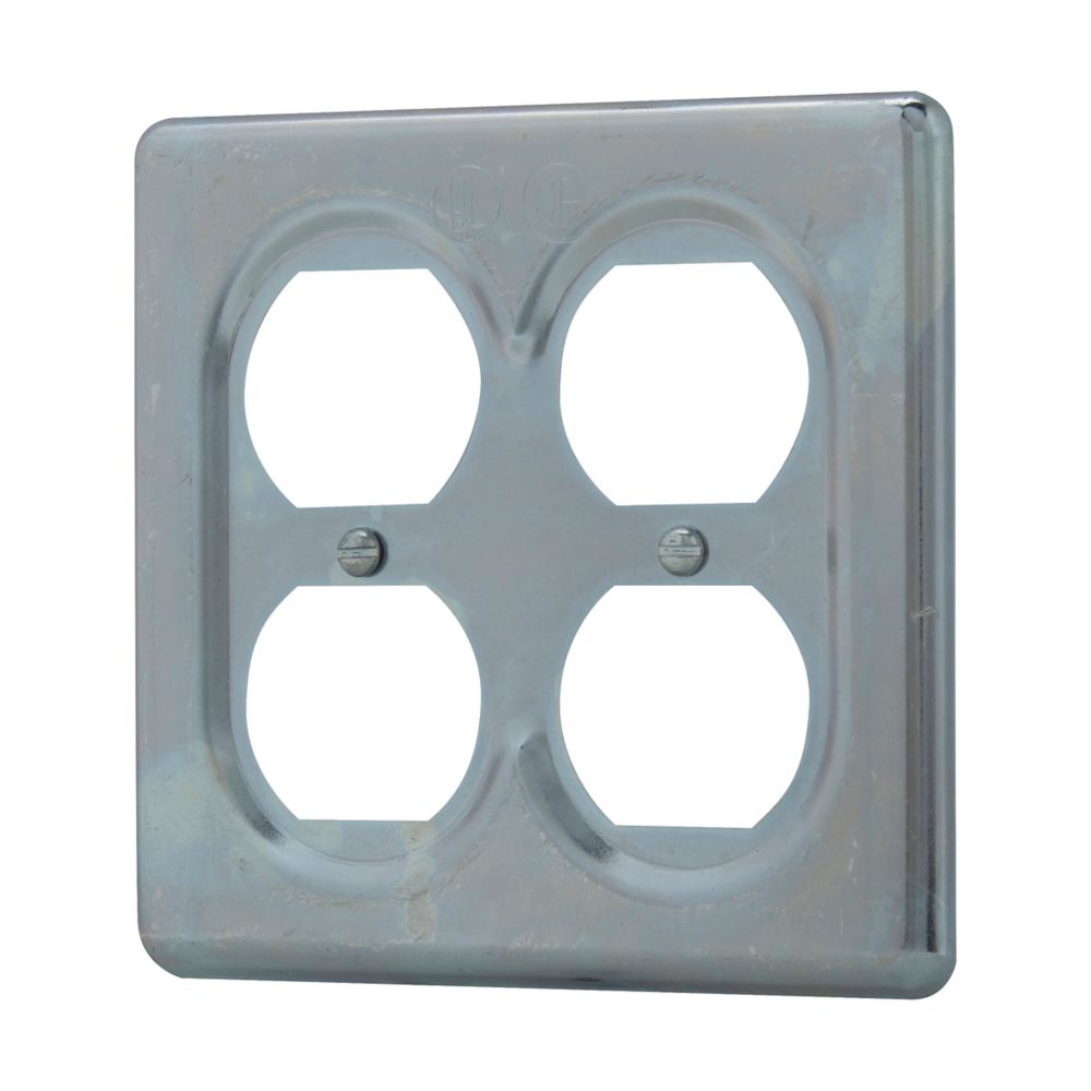 Crouse-Hinds S232 Duplex Receptacle Cover Surface Mount Sheet Steel 3-Pole Grounding Series S232