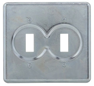 Crouse-Hinds S322 Two-Gang Snap Switch Cover Sheet Steel Surface Mount S-Series