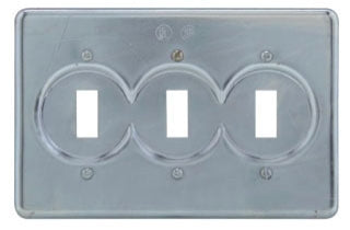 Crouse-Hinds S323 Electrical Box Cover | Sheet Steel Surface-Mount Three-Gang
