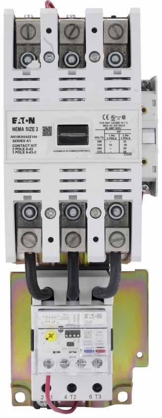 Cutler Hammer AN19KN0A5E100 Motor Starter | 3 pole 3 phase 600V 90A 120V coil Freedom Series