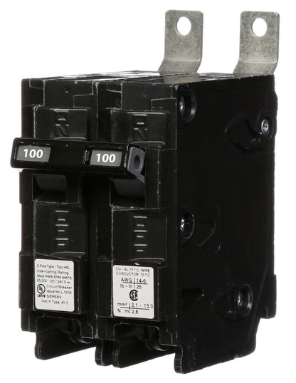 Siemens B2100HH Circuit Breaker | 120/240V 100A 2P 65kA@240V Bolt-on BL Series