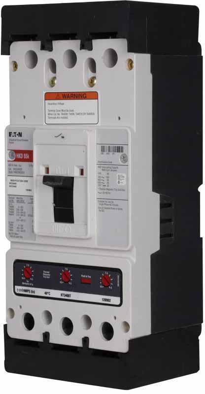 Cutler Hammer HKD3100Y Circuit Breaker | 600V 100A 3P 65kA@480V Bolt-On Series C