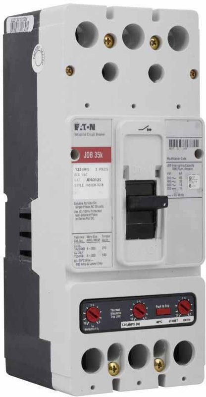 Eaton JDB3125 Circuit Breaker | Series C JDB 600V 125A