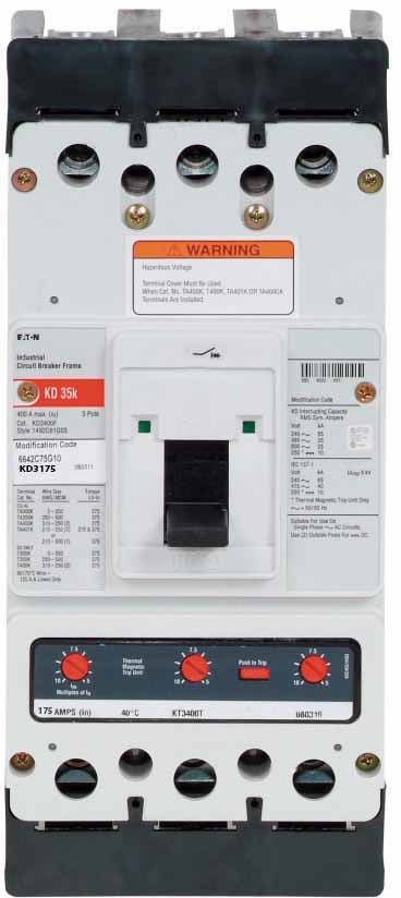 Cutler Hammer KD3175 Circuit Breaker | Series C KD 600V 175A