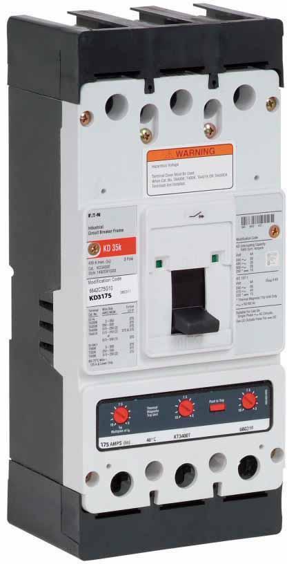 Cutler Hammer KD3175W Molded Case Circuit Breaker | 600V 175A 3P 35kA@480V Bolt-On Series C