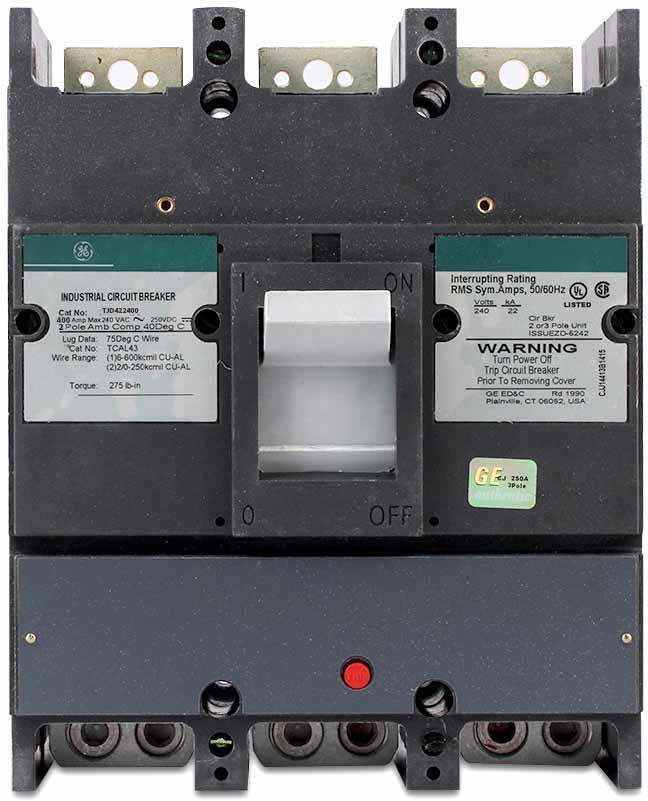 General Electric TJD422400 Circuit Breaker | 240V 400A 2P 22kA@240V Bolt-On Q-Line