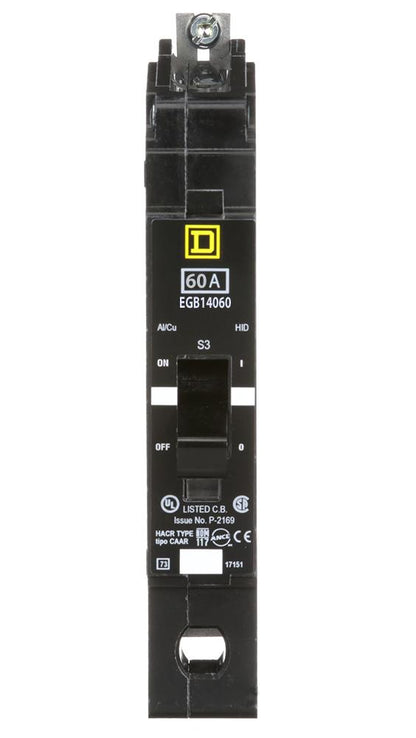 Square D EGB14060 Circuit Breaker | 277V 60A 1P 35kA@480V Bolt-On EGB Series