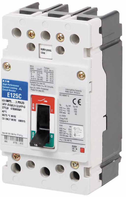 Cutler Hammer EGB3125FFG Circuit Breaker | Series G EGB 480V 125A