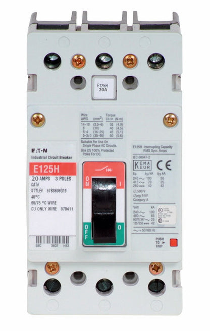 Cutler Hammer EGS3020FFG Circuit Breaker | Series G EGS 600V 20A