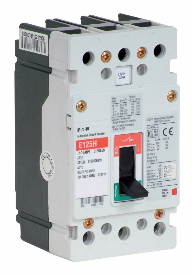 Cutler Hammer EGS3020FFG Circuit Breaker | Series G EGS 600V 20A