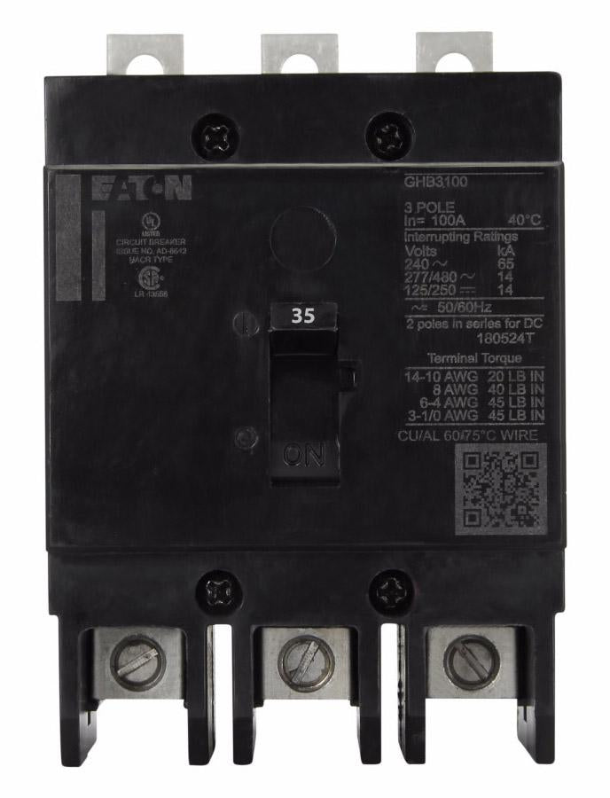 Cutler Hammer, Eaton, Westinghouse GHB3035S1 Circuit Breaker | Series C GHB 480V 35A