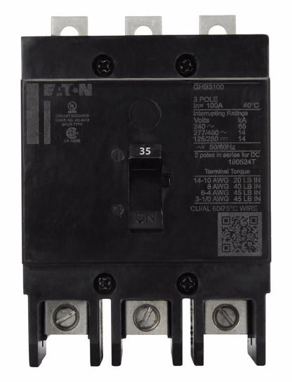 Cutler Hammer, Eaton, Westinghouse GHB3035S1 Circuit Breaker | Series C GHB 480V 35A