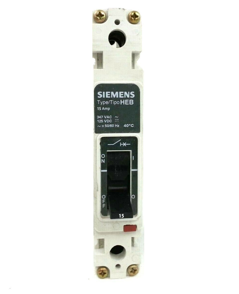 Siemens HEB1B015B Circuit Breaker | 277V 15A 1P 65kA@277V Bolt-On HEB Series