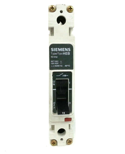 Siemens HEB1B015B Circuit Breaker | 277V 15A 1P 65kA@277V Bolt-On HEB Series