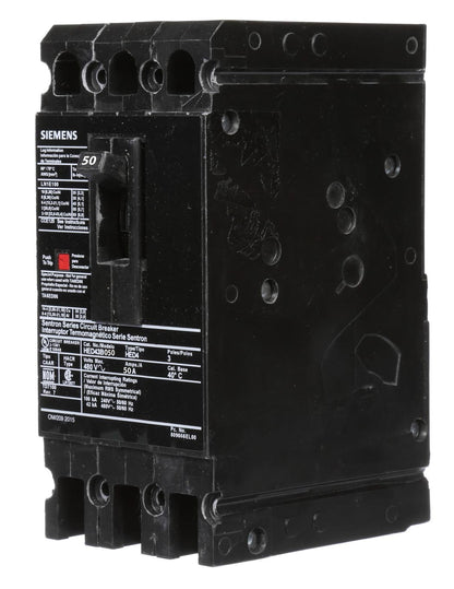Siemens HED43B050L Circuit Breaker | 480V 50A 3P 42kA@480V Feed-Thru Sentron Series