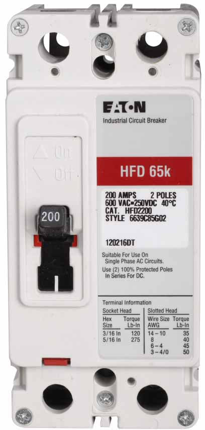 Eaton HFD2200 Circuit Breaker | Series C HFD 600V 200A