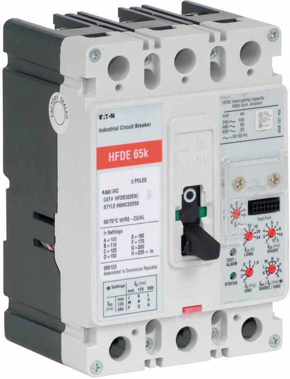 Cutler Hammer HFDE322536L Molded Case Circuit Breaker | 480V 225A 3P 65kA@480V Bolt-On LSIG Series C