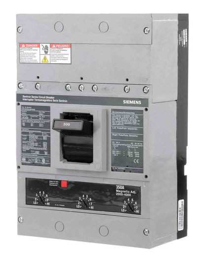 Siemens HHJXD63B300 Molded Case Circuit Breaker | 600V 300A 3P 100kA@480V Bolt-On Sentron Series
