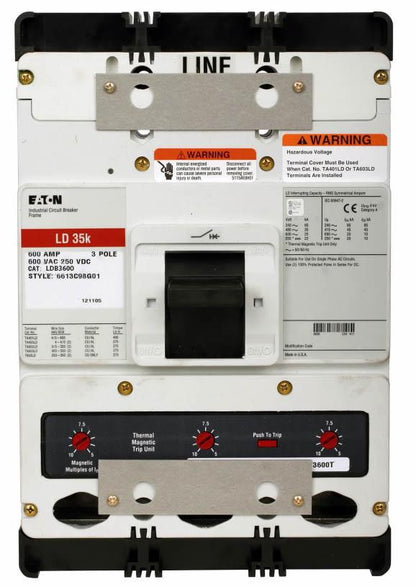 Cutler Hammer LDB3600 Circuit Breaker | Series C LDB 600V 600A