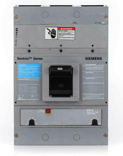 Siemens LXD62B600L Circuit Breaker | 600V 600A 2P 35kA@480V Feed-Thru Sentron Series
