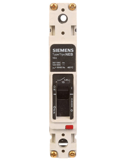 Siemens NEB1B015B Circuit Breaker | 277V 15A 1 Pole 35kA@277V Bolt-On NEB Series