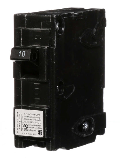 Siemens Q110 Circuit Breaker | 120V 10A 1P 10kA@120V Plug-In Q Series
