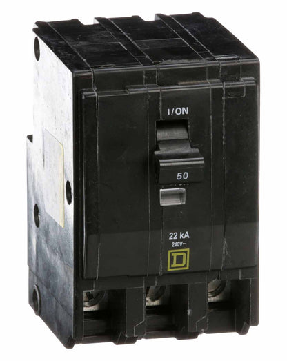 Square D QO350VH Circuit Breaker | 240V 50A 3P 22kA@240V Plug-In QO Series