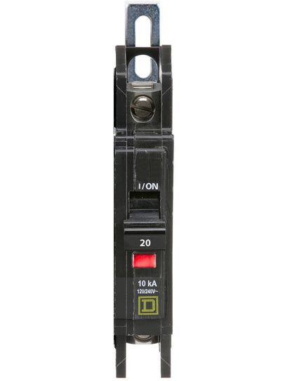 Square D QOU120 Circuit Breaker | 120/240V 20A 1P 10kA@120V Unit Mount QOU Series