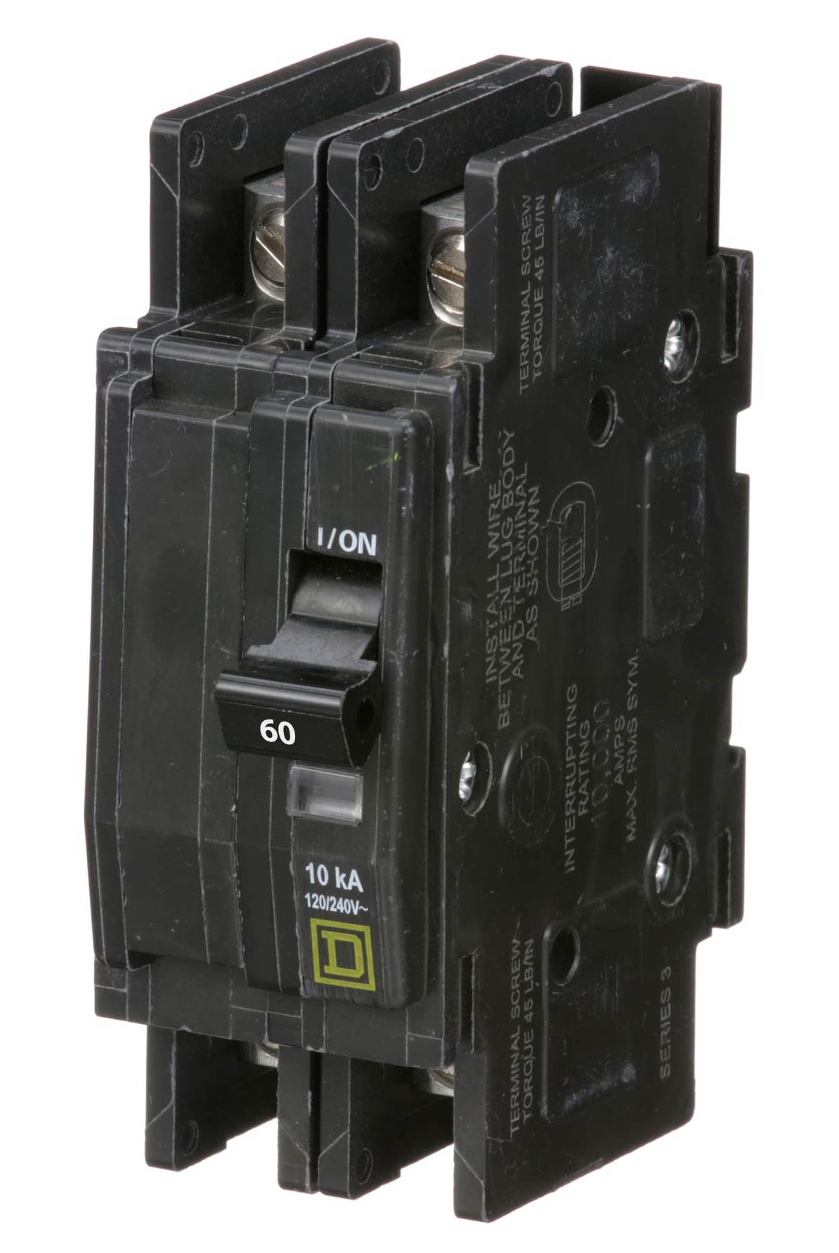Square D QOU260 Circuit Breaker | 2P 60A 120/240V 10kA@240V Unit Mount QOU Series
