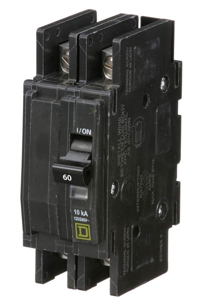 Square D QOU260 Circuit Breaker | 2P 60A 120/240V 10kA@240V Unit Mount QOU Series