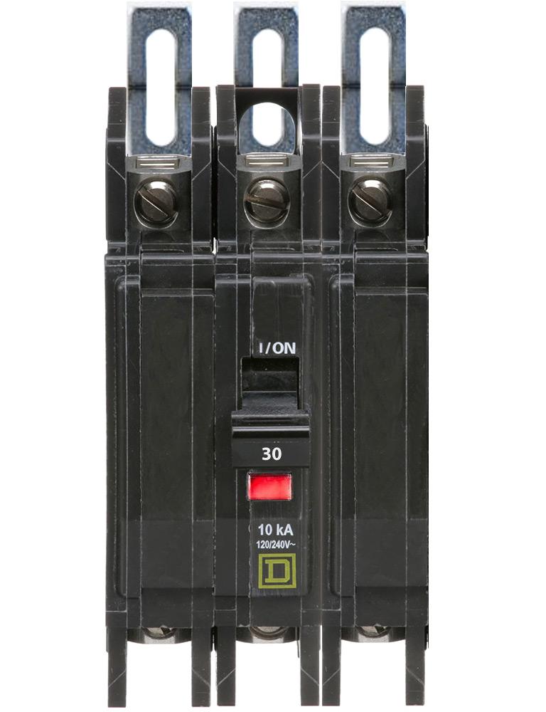 Square D QOU330 Circuit Breaker | 240V 30A 3P 10kA@240V Unit Mount QOU Series