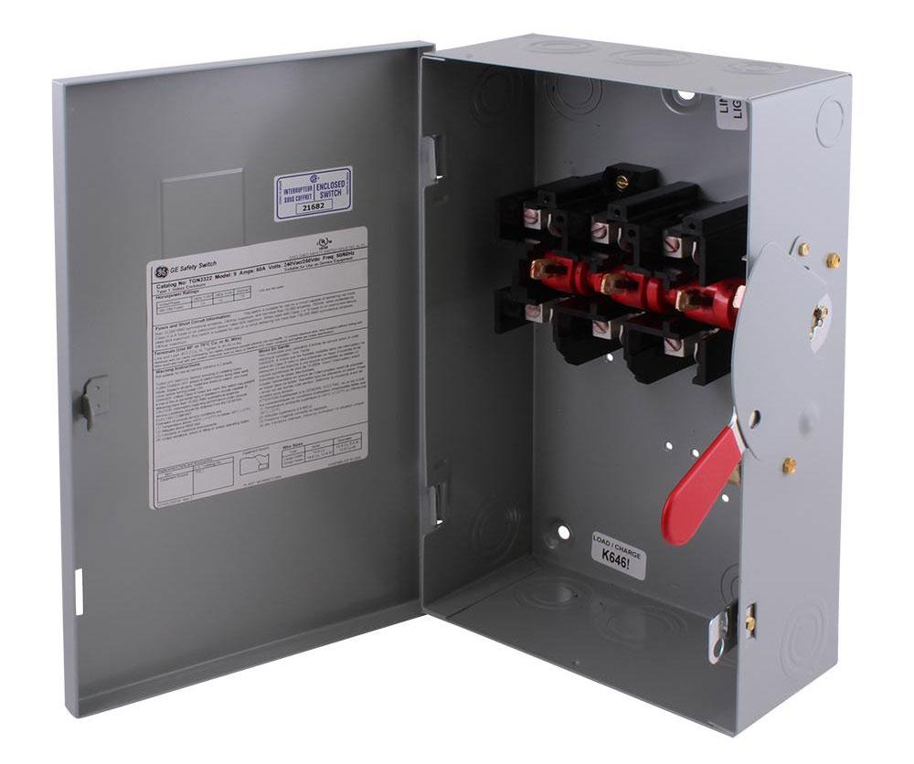 General Electric TGN3322 Disconnect Switch | 240V 60A 3P 3Pole Non-Fusible 100kA@240V Spec-Setter