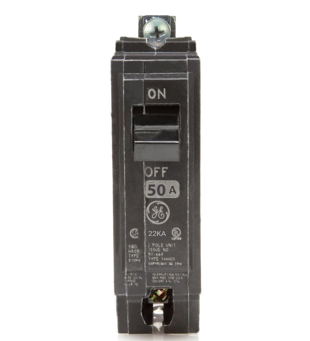 General Electric THHQB1150 Circuit Breaker | 120V 50A 1P 22kA@120V Bolt-On Q-Line