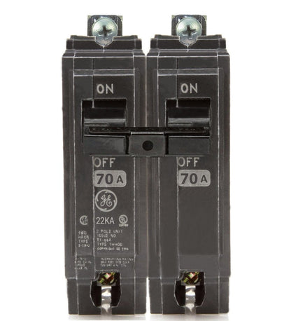 General Electric THHQB2170 Circuit Breaker | 240V 70A 2P 22kA@240V Bolt-On Q-Line