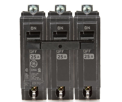 General Electric THHQB32025 Circuit Breaker | 208V 25A 3P 22kA@208V Bolt-On Q-Line