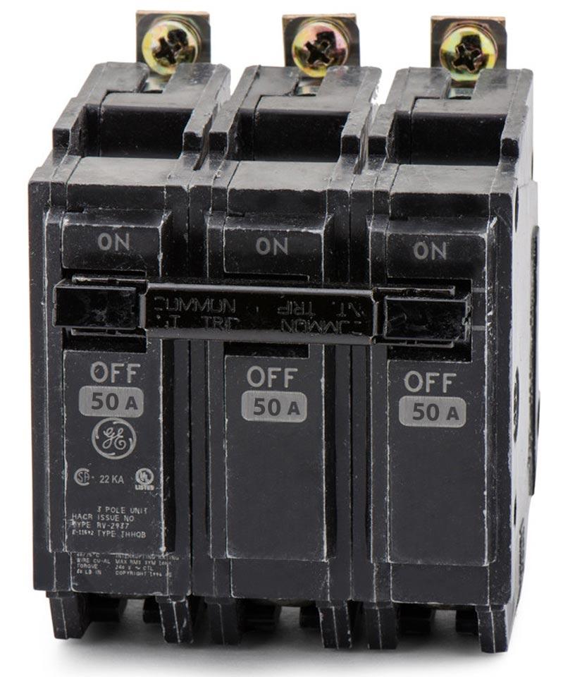 General Electric THHQB32050 Circuit Breaker | 208V 50A 3P 22kA@208V Bolt-On Q-Line