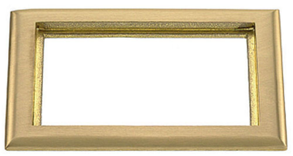 Hubbell SB3084 Floor Box Carpet Flange 2-Gang Rectangular Brushed Brass