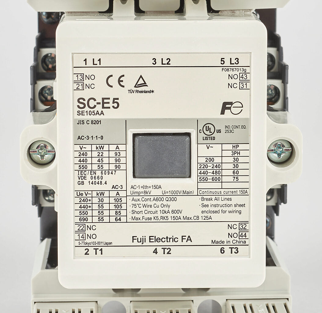 Fuji SC-E5-100V Contactor | 3P 3PH 690V 105A 110V SC-E Series