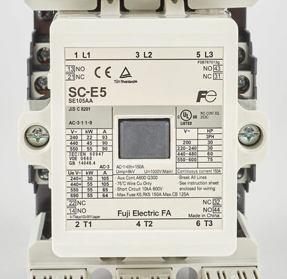 Fuji SC-E5-100V Contactor | 3P 3PH 690V 105A 110V SC-E Series