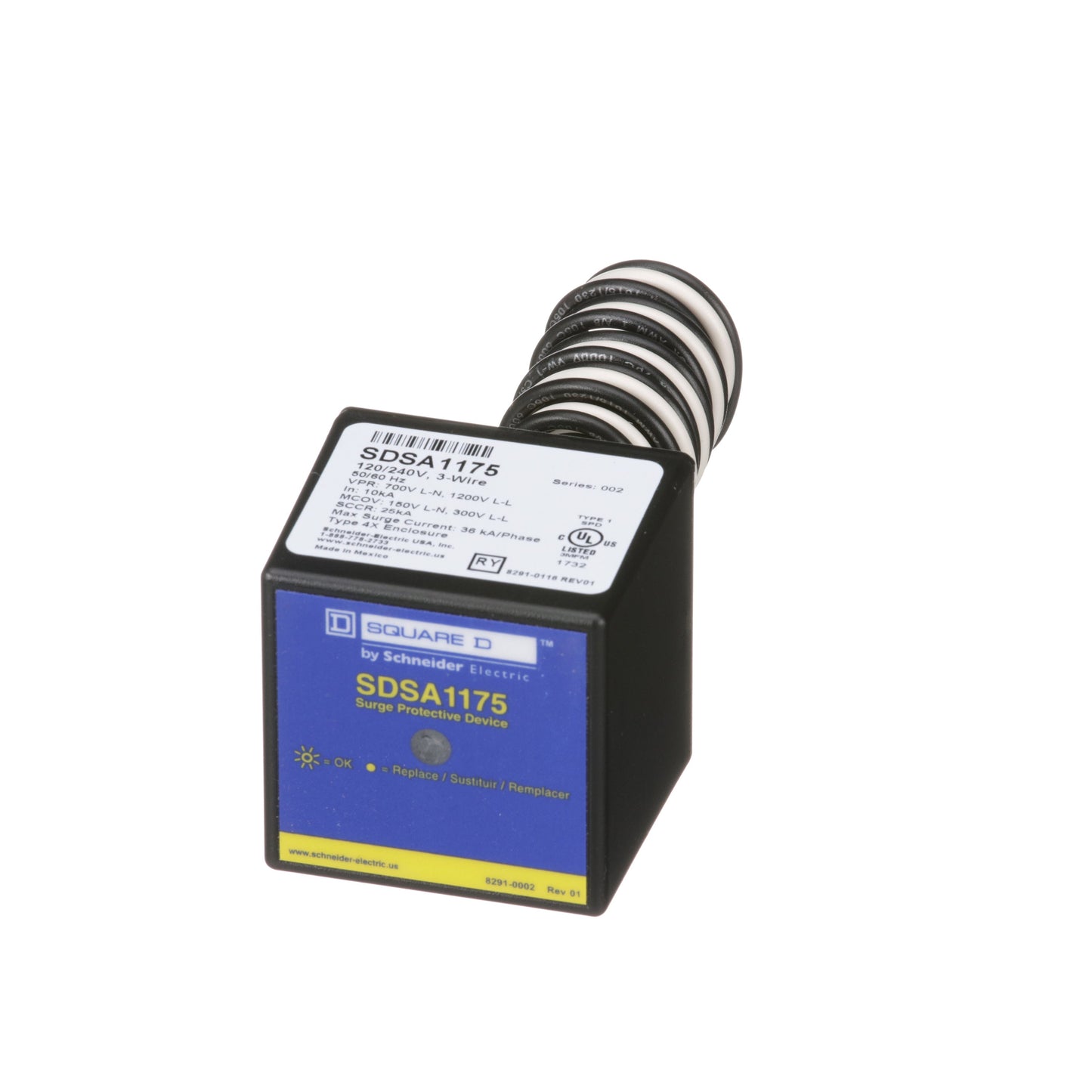Square D SDSA1175 Surge Protection | 120/240 AC SURGELOGIC