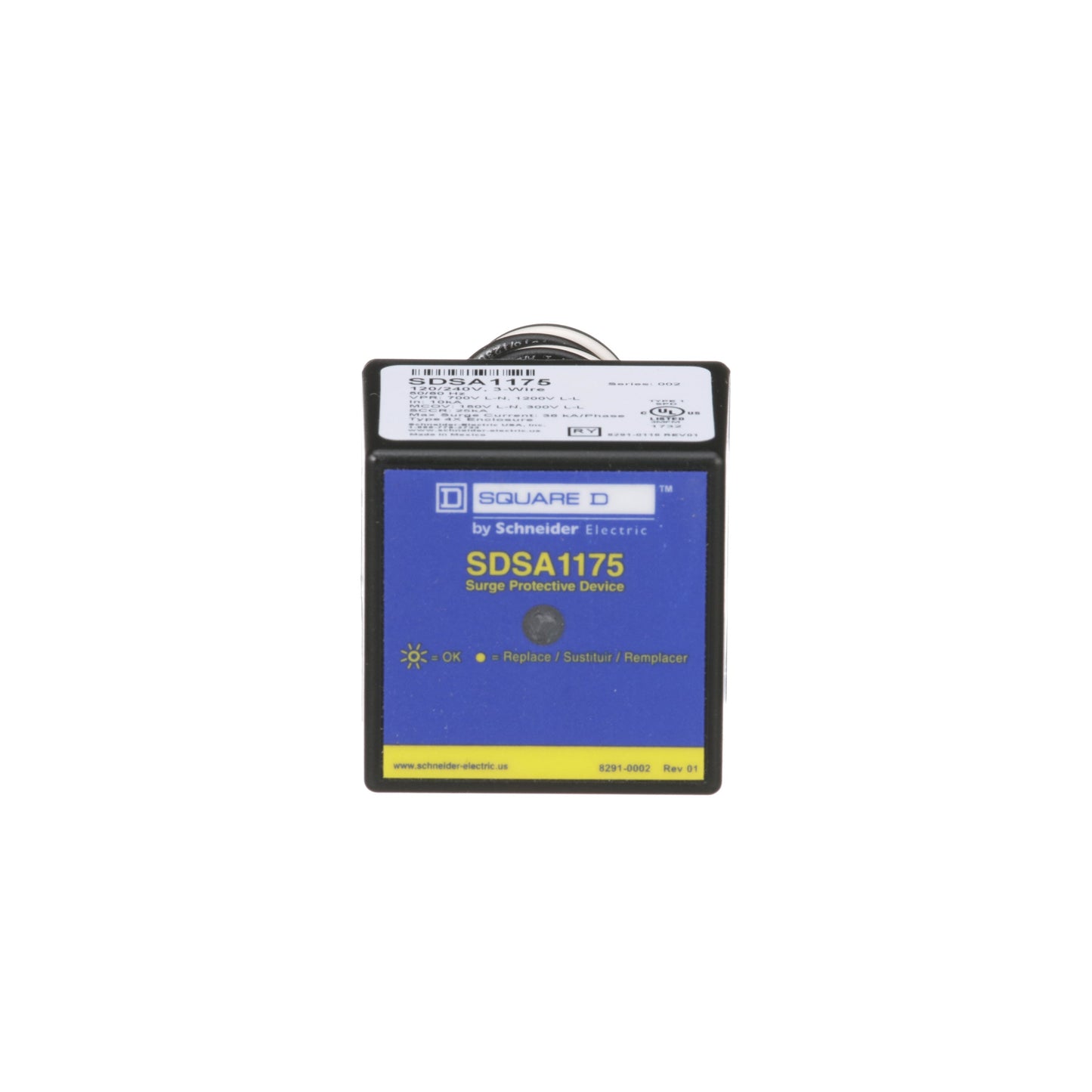 Square D SDSA1175 Surge Protection | 120/240 AC SURGELOGIC