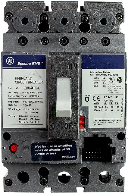 General Electric SEHA24AT0030 Circuit Breaker | 480V 30A 2P 25kA@480V Spectra Series