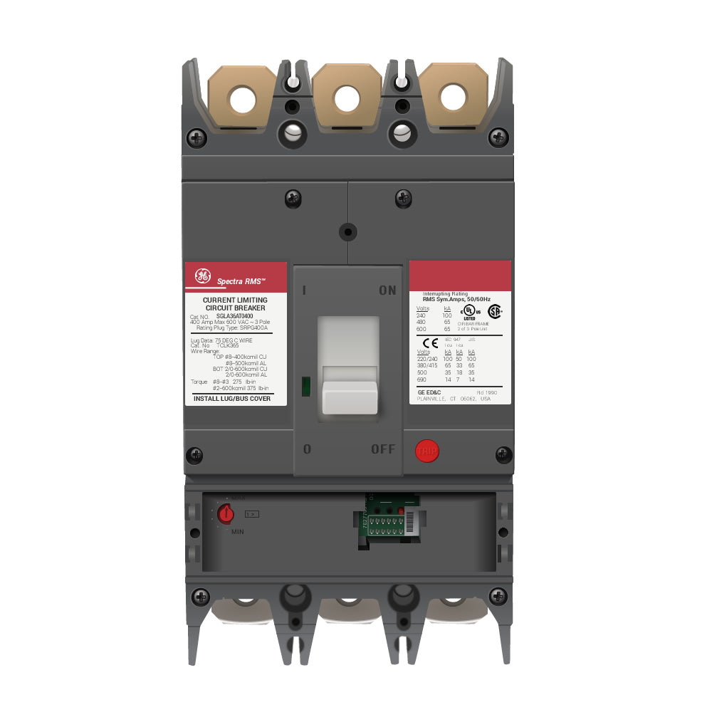 General Electric SGLA36AT0400 Circuit Breaker | 600V 400A 3P 65kA@480V Bolt-On Spectra Series