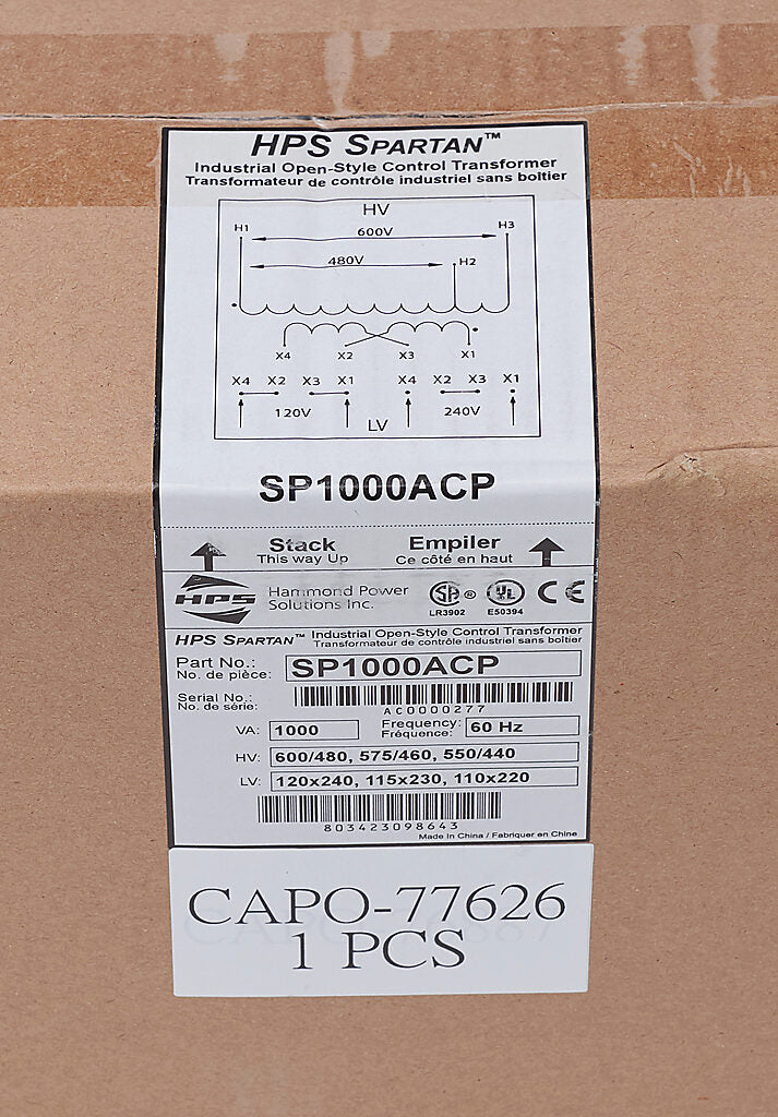 Hammond Power Solutions SP1000ACP Transformer | 1.48 kVA Seismic Rated