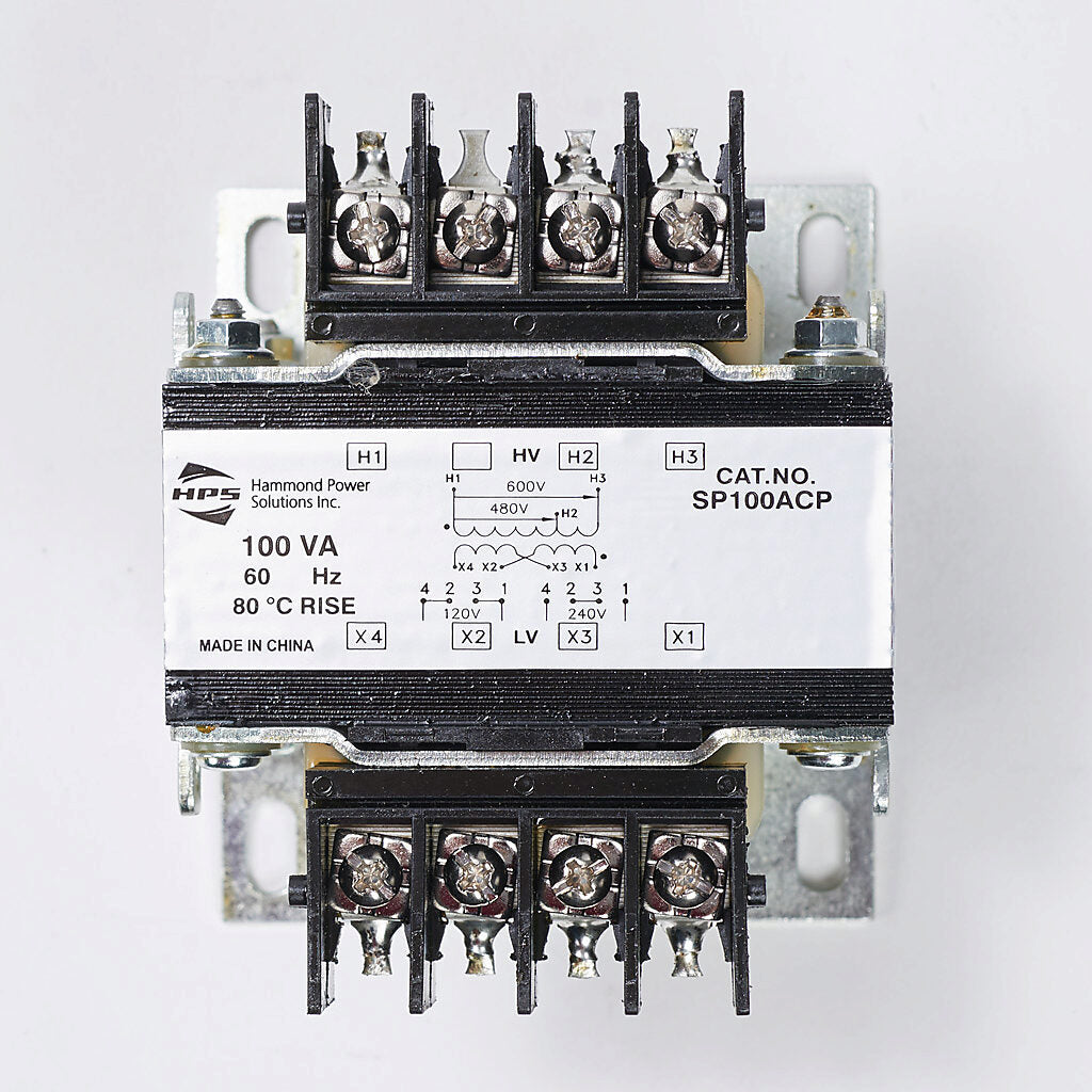 Hammond Power Solutions SP100ACP Transformer | 1 Phase 600 480V Primary 120x240V Secondary