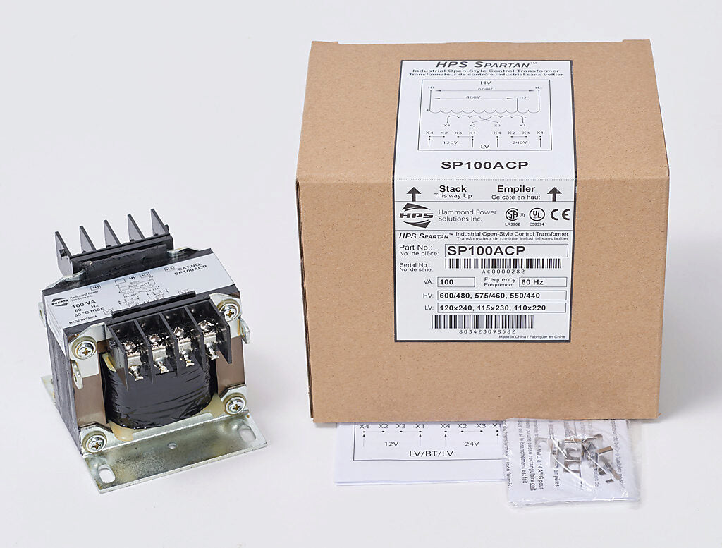Hammond Power Solutions SP100ACP Transformer | 1 Phase 600 480V Primary 120x240V Secondary