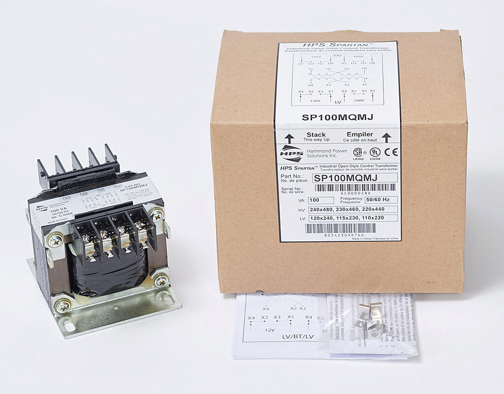 Hammond Power Solutions SP100MQMJ Transformer | 240x480V Primary 120x240V Secondary 50/60Hz Copper Windings Seismic Certified