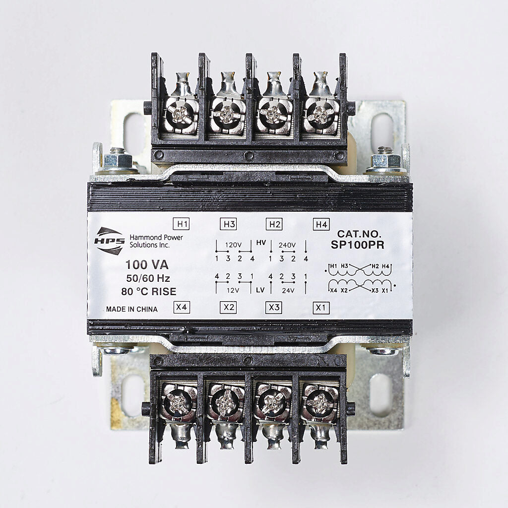 Hammond Power Solutions SP100PR Transformer | 120x240V Primary 12x24V Secondary 50/60Hz Seismic Compliant