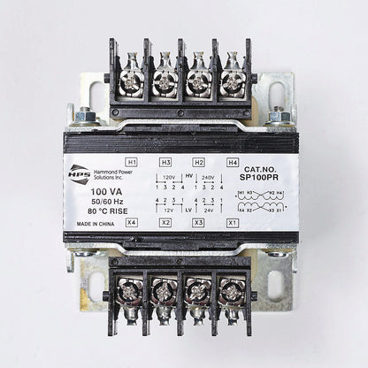 Hammond Power Solutions SP100PR Transformer | 120x240V Primary 12x24V Secondary 50/60Hz Seismic Compliant
